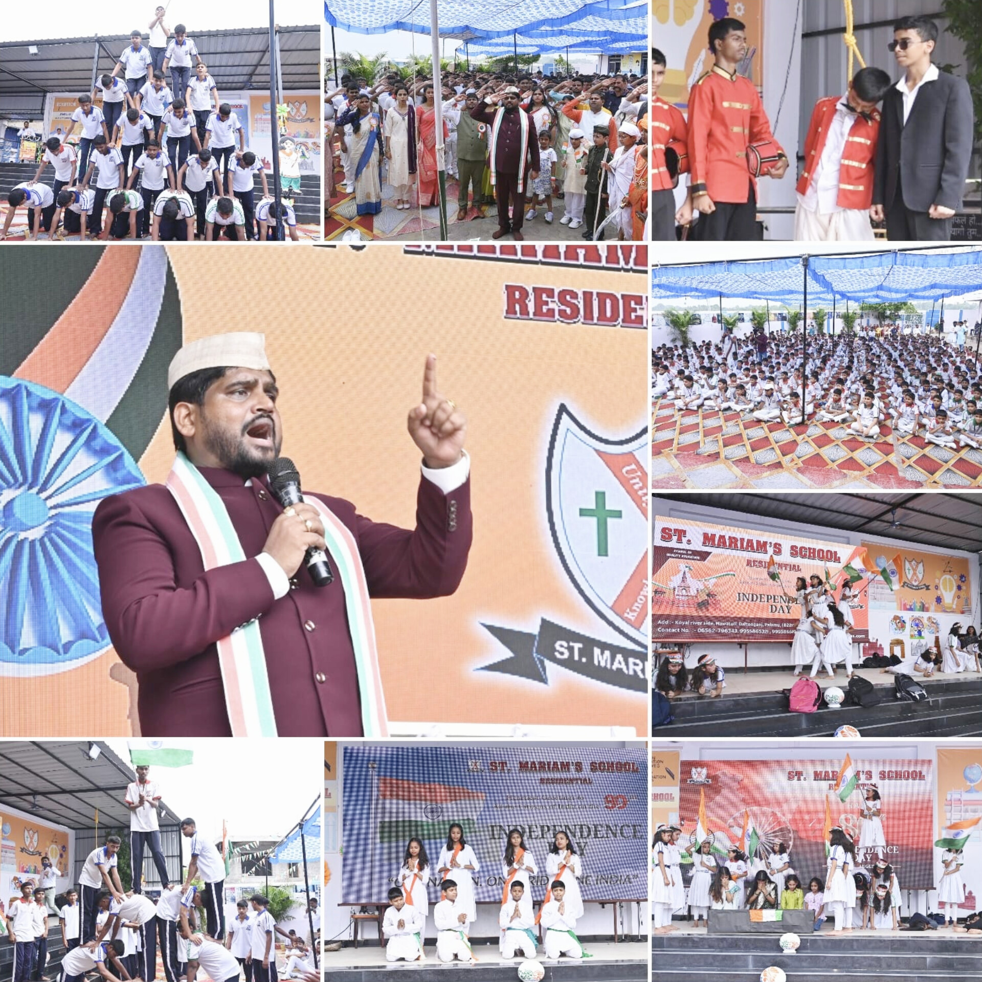 संत मरियम स्कूल में शान से लहराया तिरंगा, देशभक्ति के जज्बे से सराबोर हुआ विद्यालय परिसर